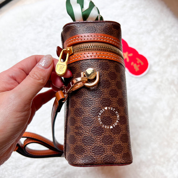 Vintage CELINE Macadam Vanity Bag 014 - Brown