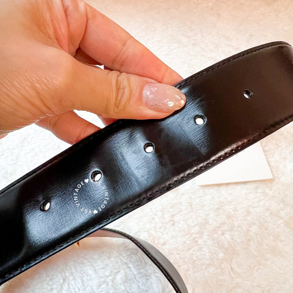 Vintage Loewe L Belt - Black/Brown