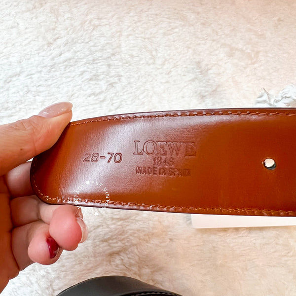 Vintage Loewe L Belt - Black/Brown