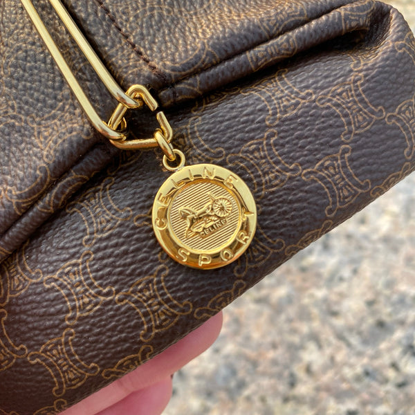 Vintage CELINE 2000s Sulky Macadam Coins Bag
