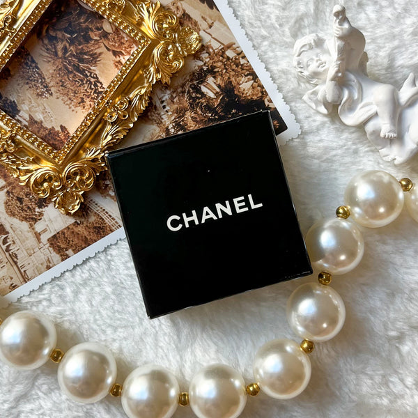 Vintage Chanel 24KGP and Rhinestone 1980s Coco Mark Ear Clips 002