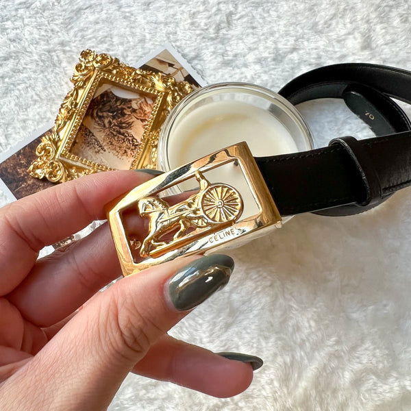 Vintage CELINE Sulky Belt - Black 003