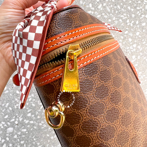 Vintage CELINE Macadam Vanity Bag 020 - Brown (Code: 035600)