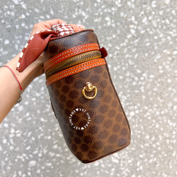 Vintage CELINE Macadam Vanity Bag 020 - Brown (Code: 035600)