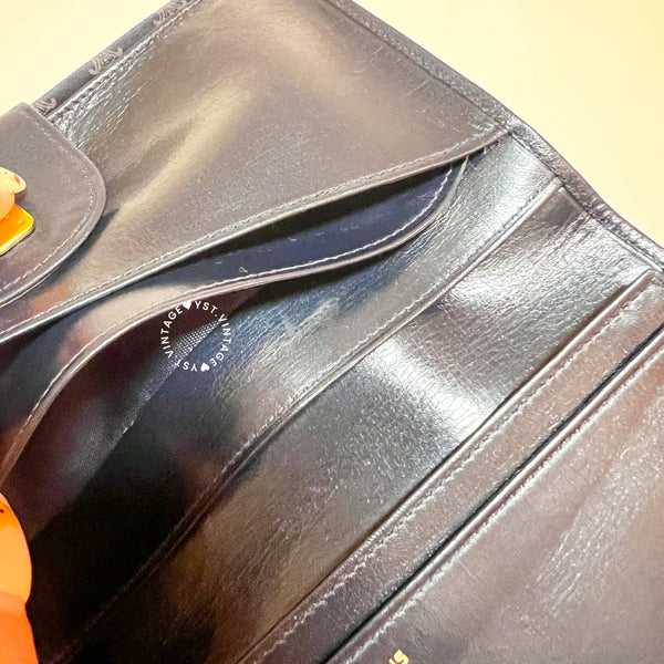 Vintage CELINE Macadam Long Wallet - Navy