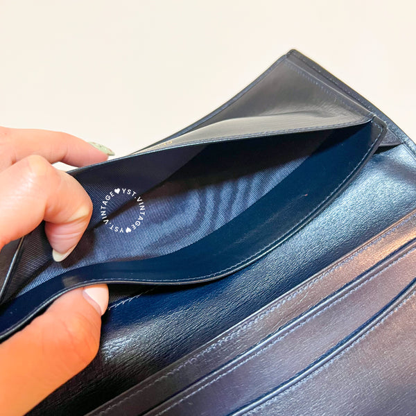 Vintage CELINE Macadam Long Wallet - Navy