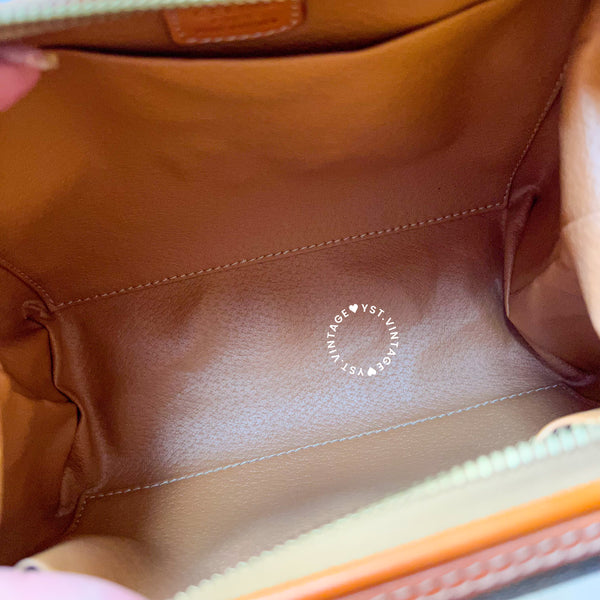 Vintage CELINE 1990s Macadam Makeup Bag - Brown 010