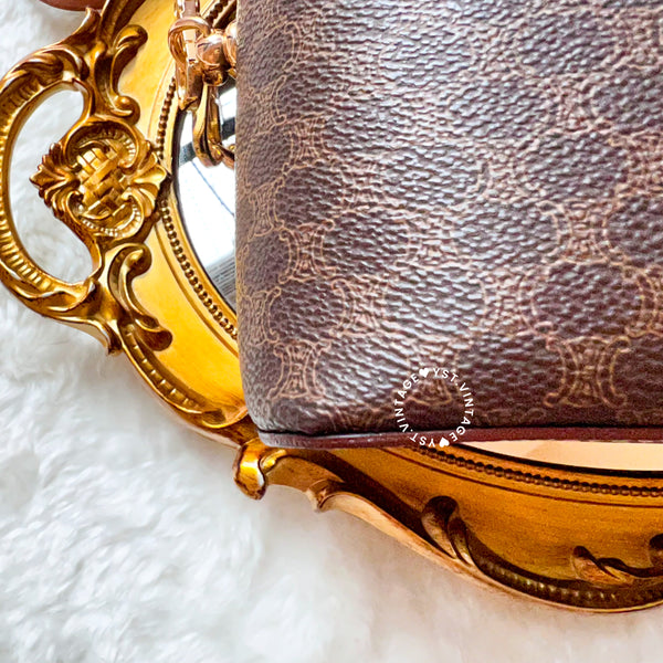 Vintage CELINE Macadam Vanity Bag 022 - Brown (Code: 041500 )