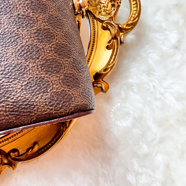 Vintage CELINE Macadam Vanity Bag 022 - Brown (Code: 041500 )