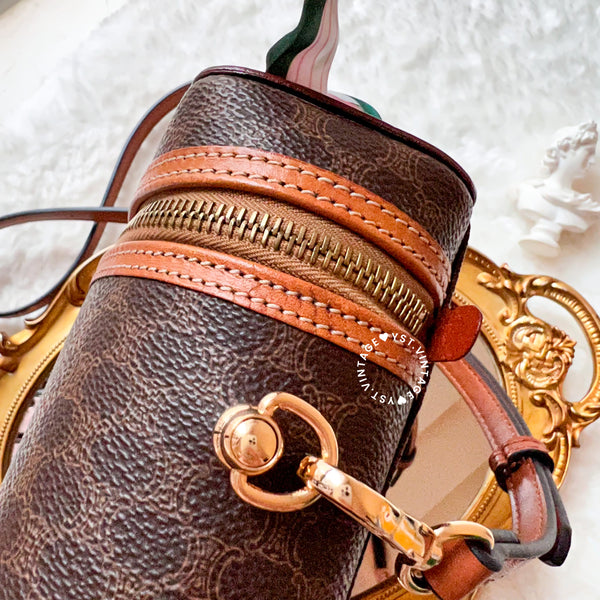 Vintage CELINE Macadam Vanity Bag 022 - Brown (Code: 041500 )