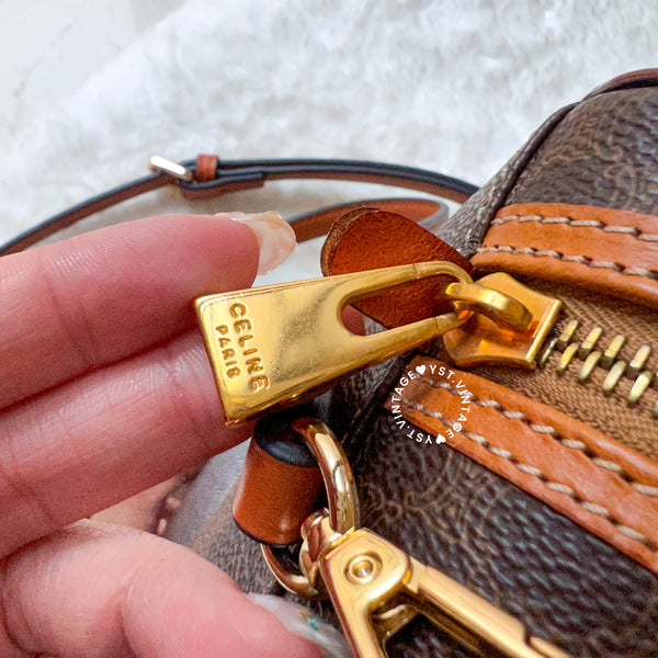 Vintage CELINE Macadam Vanity Bag 022 - Brown (Code: 041500 )