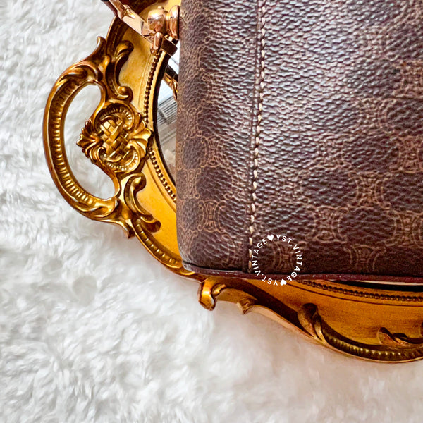 Vintage CELINE Macadam Vanity Bag 022 - Brown (Code: 041500 )
