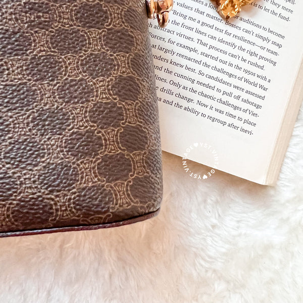 Vintage CELINE Macadam Vanity Bag 023 - Brown (Code: 041900 )