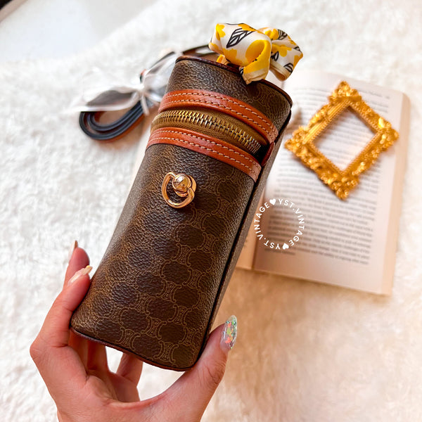 Vintage CELINE Macadam Vanity Bag 023 - Brown (Code: 041900 )