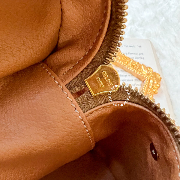Vintage CELINE Macadam Vanity Bag 023 - Brown (Code: 041900 )