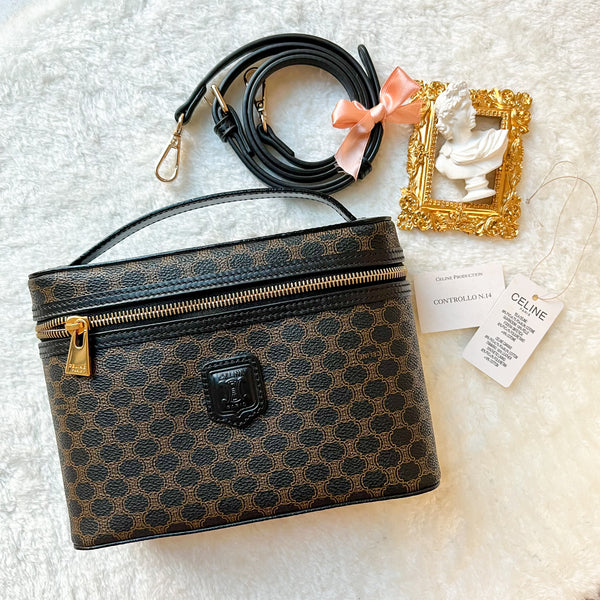 Vintage CELINE Macadam Vanity Bag 010 - Black