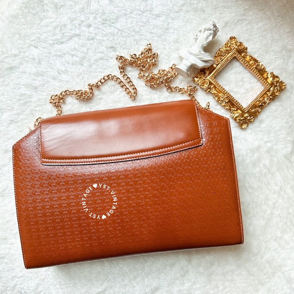 Vintage Gucci 1980s Clutch - Caramel