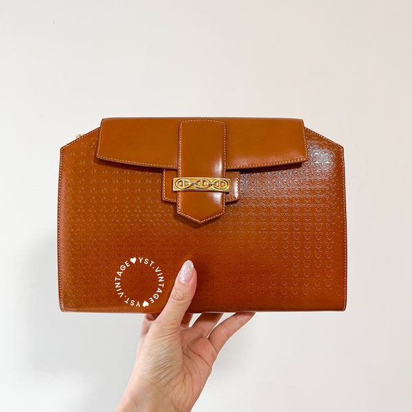 Vintage Gucci 1980s Clutch - Caramel