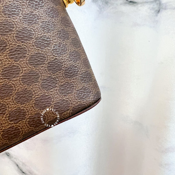 Vintage CELINE Macadam Vanity Bag 032 - Brown