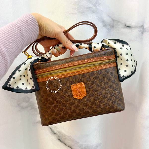 Vintage CELINE Macadam Vanity Bag 033 - Brown