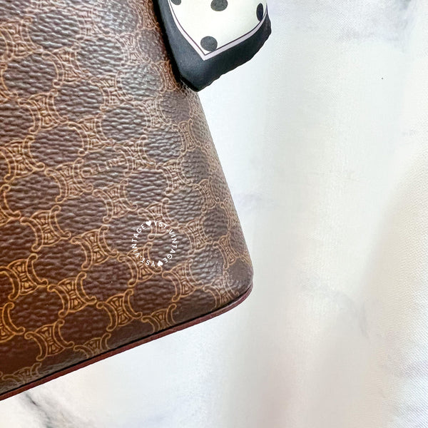 Vintage CELINE Macadam Vanity Bag 033 - Brown