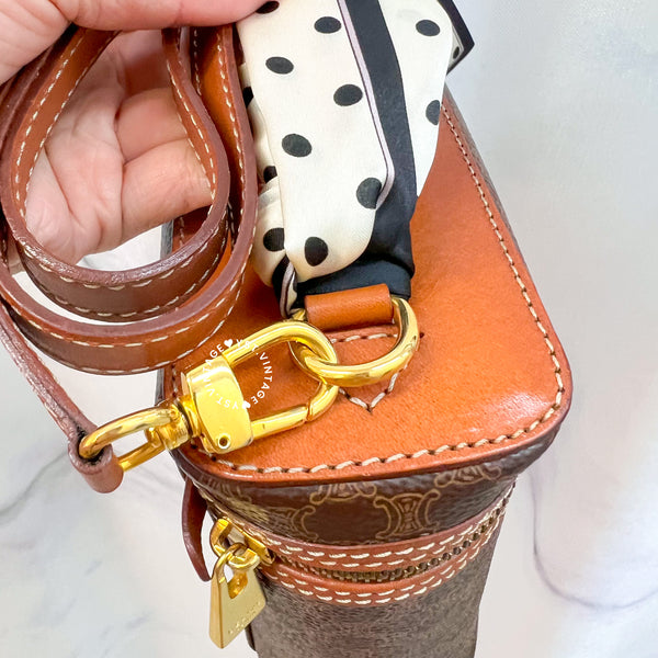 Vintage CELINE Macadam Vanity Bag 033 - Brown