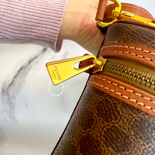 Vintage CELINE Macadam Vanity Bag 033 - Brown