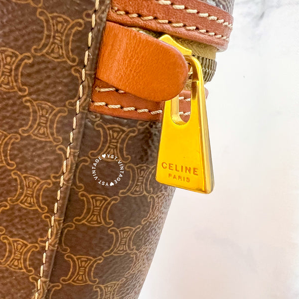 Vintage CELINE Macadam Vanity Bag 033 - Brown