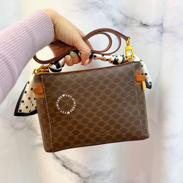 Vintage CELINE Macadam Vanity Bag 033 - Brown