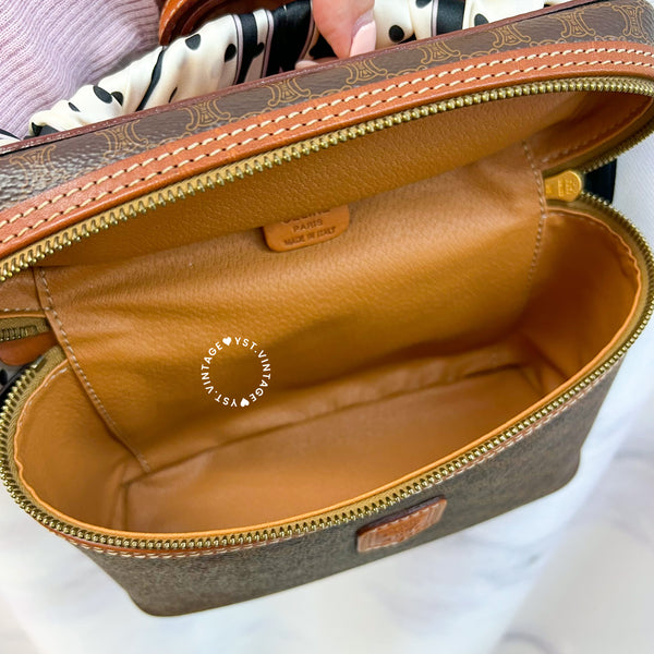 Vintage CELINE Macadam Vanity Bag 033 - Brown