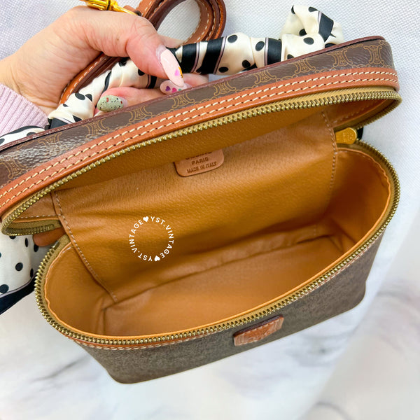 Vintage CELINE Macadam Vanity Bag 033 - Brown
