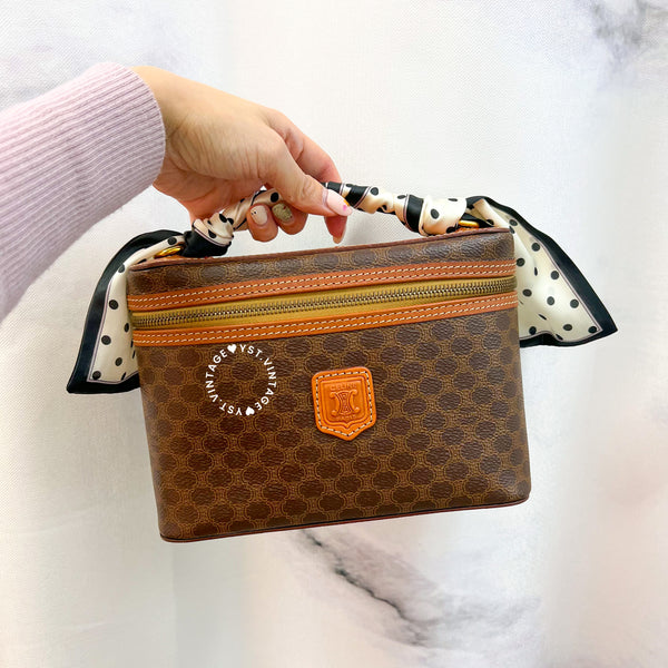 Vintage CELINE Macadam Vanity Bag 033 - Brown