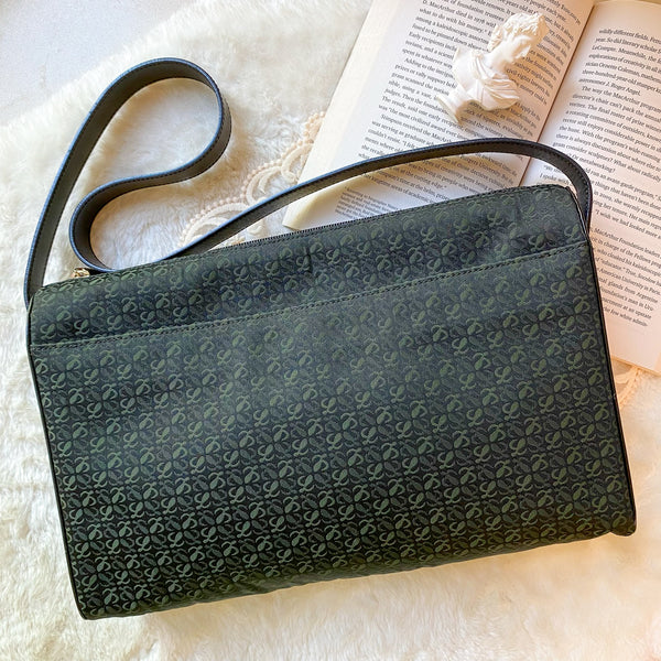 Vintage Loewe Anagram Shoulder Bag - Black