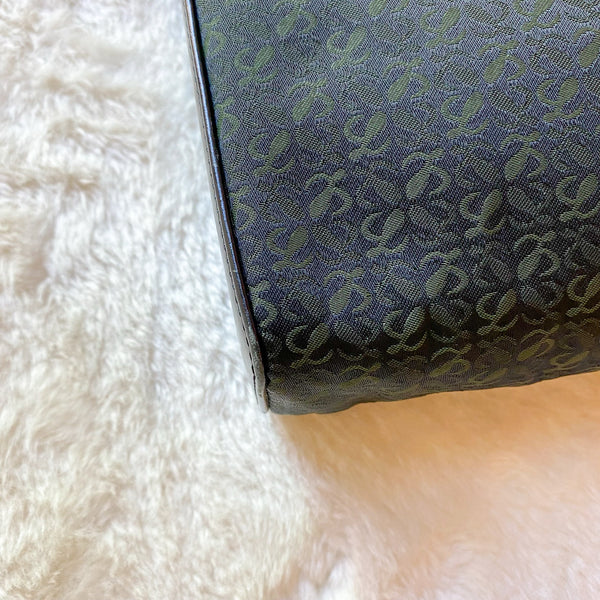 Vintage Loewe Anagram Shoulder Bag - Black