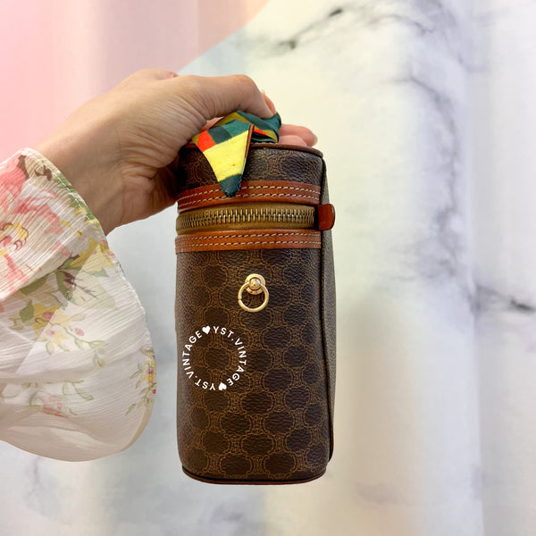 Vintage CELINE Macadam Vanity Bag 018 - Brown (Code: 036500)