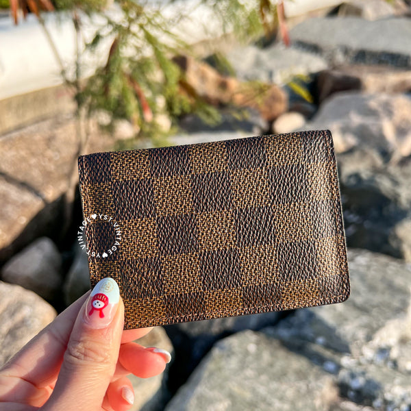 Vintage LV Damier Canvas Card Holder 003