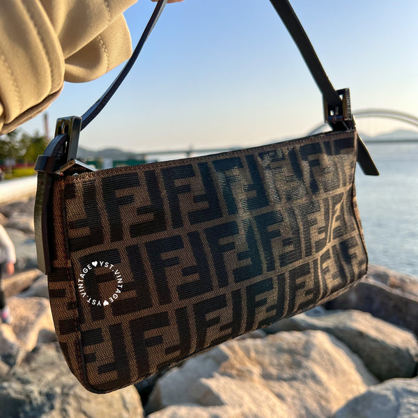 Vintage Fendi Zucca Shoulder Bag
