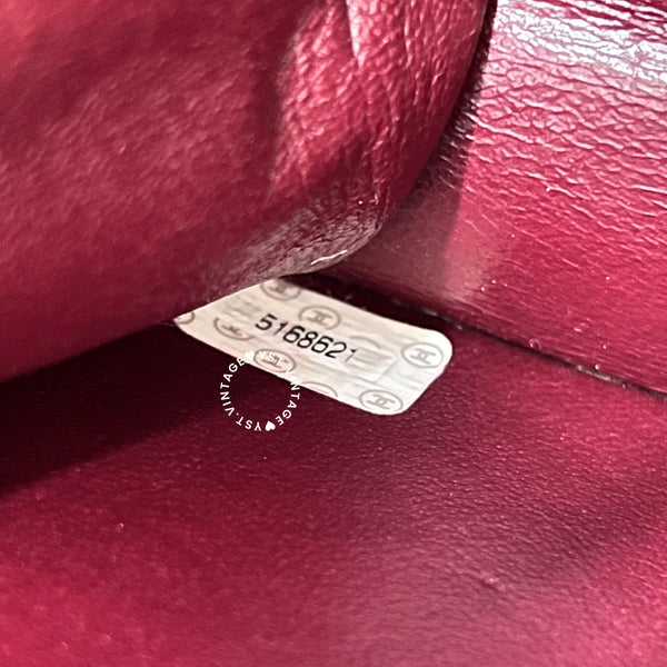 Vintage Chanel Push-Lock 25cm Square Flap Bag - Black x Gold 002