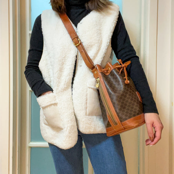 Vintage CELINE Macadam Bucket Bag 002