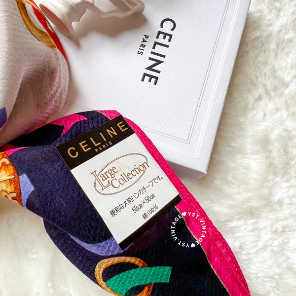 Vintage CELINE Scarf/ Handkerchief - Effi (Code: 036000)