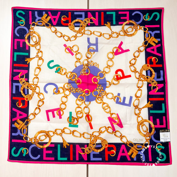 Vintage CELINE Scarf/ Handkerchief - Effi (Code: 036000)