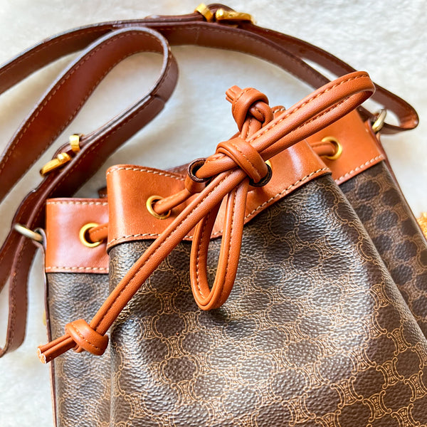 Vintage CELINE Macadam Bucket Bag 002