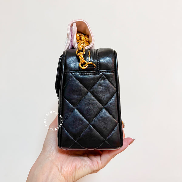 Vintage CHANEL Camera Bag with Bijoux Chain - Black (Code: 048700)