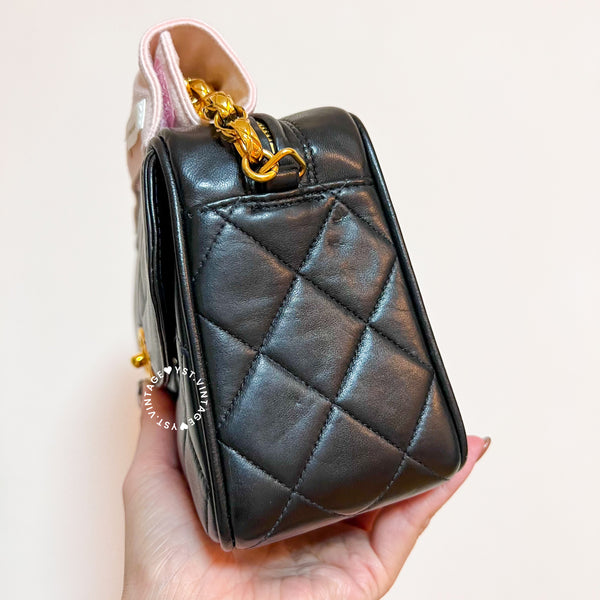 Vintage CHANEL Camera Bag with Bijoux Chain - Black (Code: 048700)