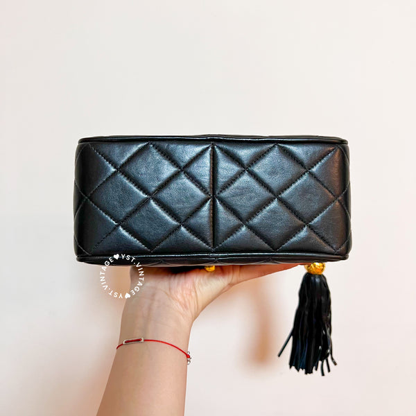 Vintage CHANEL Camera Bag with Bijoux Chain - Black (Code: 048700)