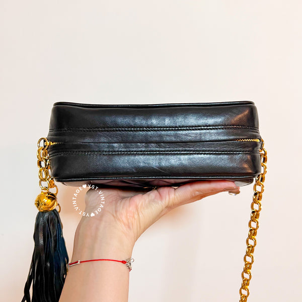 Vintage CHANEL Camera Bag with Bijoux Chain - Black (Code: 048700)