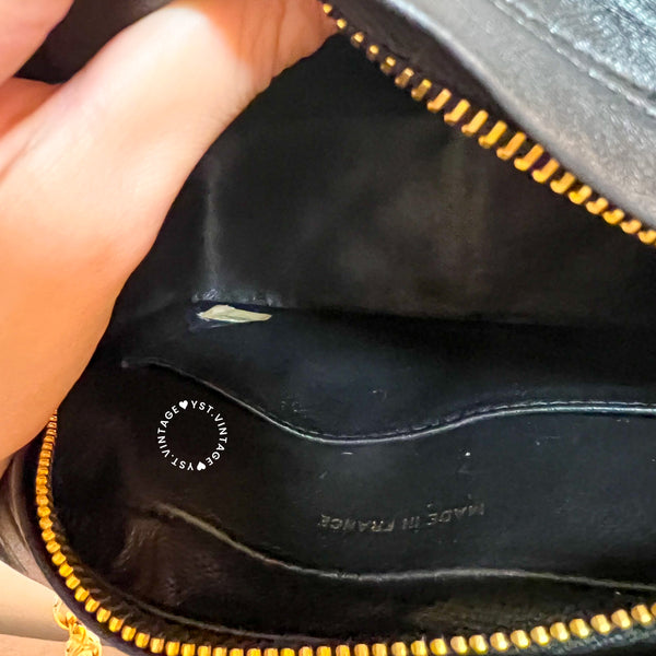 Vintage CHANEL Camera Bag with Bijoux Chain - Black (Code: 048700)