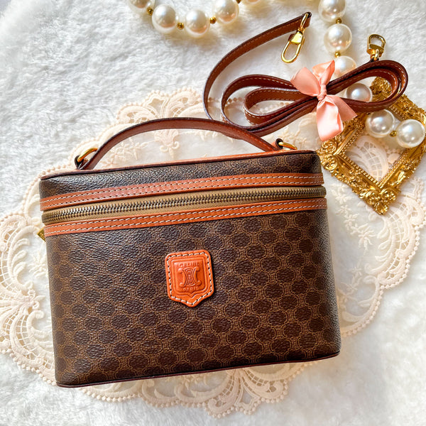 Vintage CELINE Macadam Vanity Bag 011 - Brown
