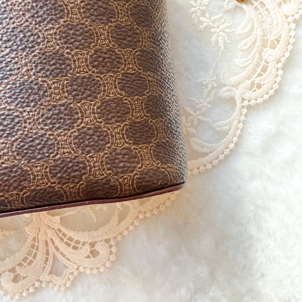 Vintage CELINE Macadam Vanity Bag 011 - Brown