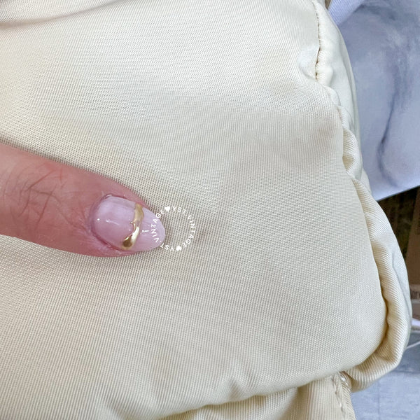 Vintage Prada Nylon Vela Mini Cinch Backpack - Creamy White